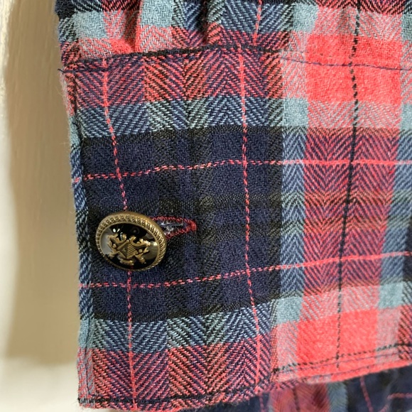 Soft Surroundings plaid sheer embroidery back panel unique tunic , size S - Picture 6 of 11